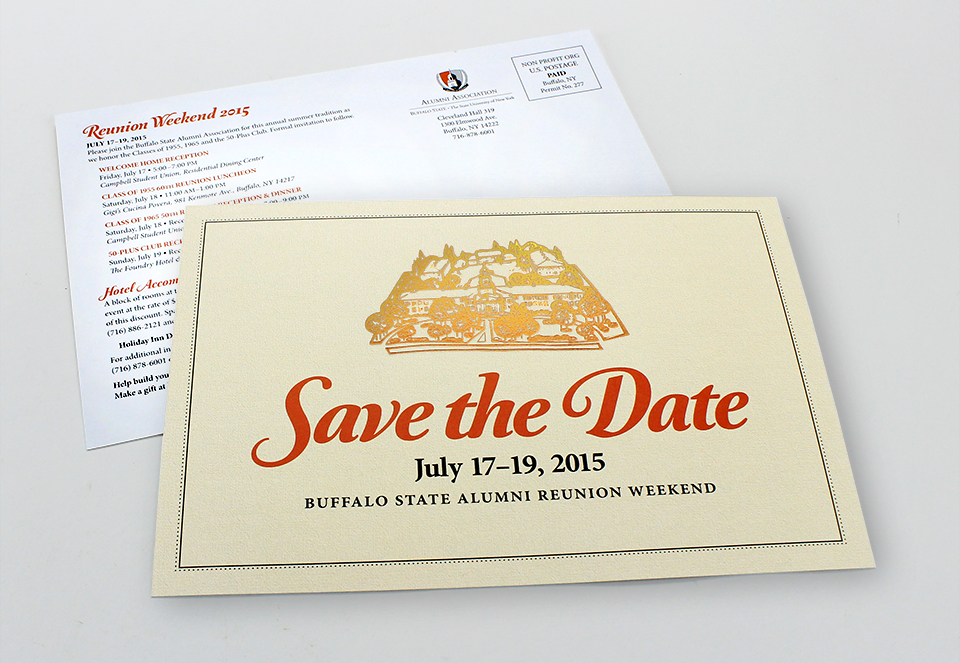 Custom Foil Stamped Save the Date